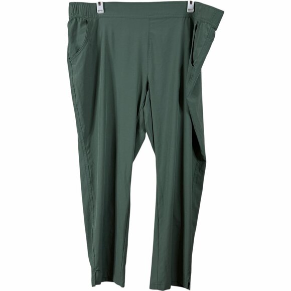 Eddie Bauer Womens XXL Traveler Ankle Pant Dark Green 2024 Gym Athleisure Hiking - Picture 2 of 10